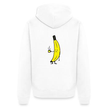 Coffee Banana - Veste à capuche bio Premium Unisexe - blanc - Dos - Thijin (182cm)