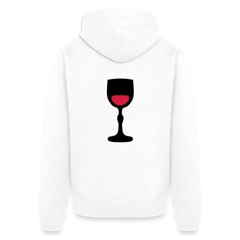 verre pied vin 202 - Veste à capuche bio Premium Unisexe - blanc - Dos - Thijin (182cm)