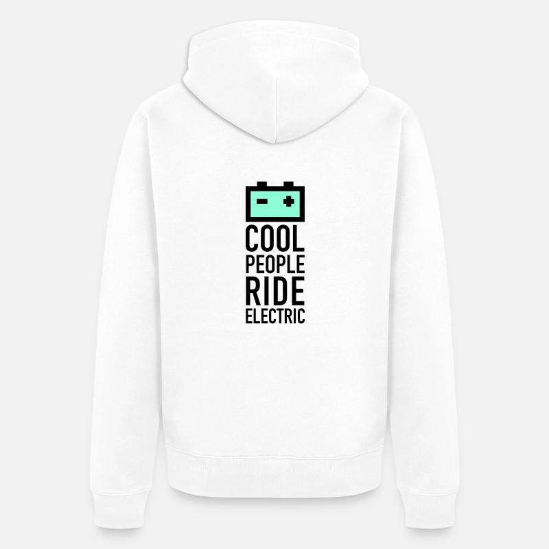 batery_2f - Veste à capuche bio Premium Unisexe - blanc