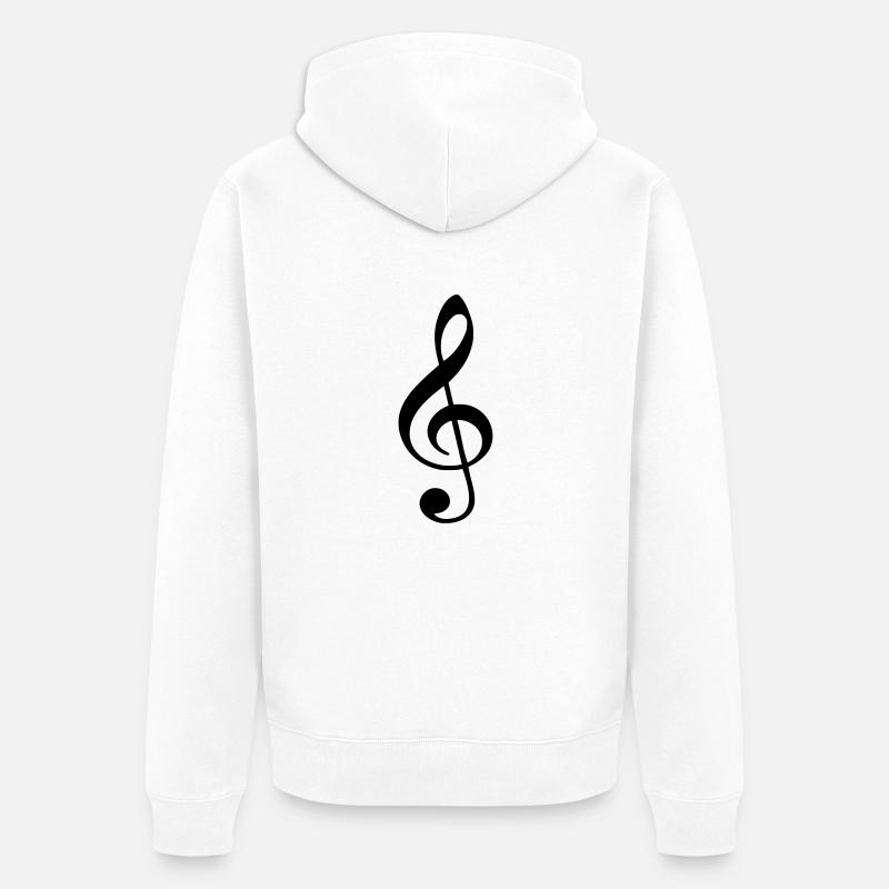 Note - Unisex Premium Bio Zip Hoodie - Weiß