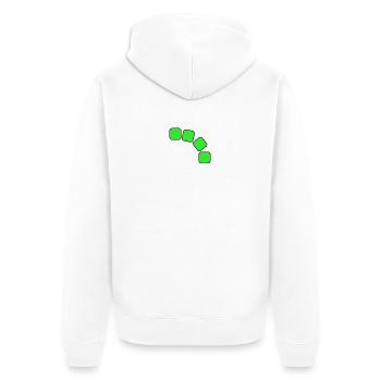 Grüne Quadrate Sequenz - Unisex Premium Bio Zip Hoodie - Weiß - Hinten - Thijin (182cm)