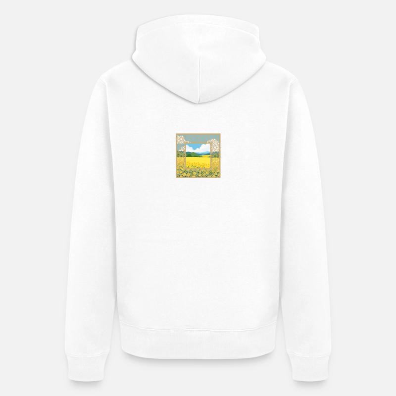 Nature window  - Veste à capuche bio Premium Unisexe - blanc