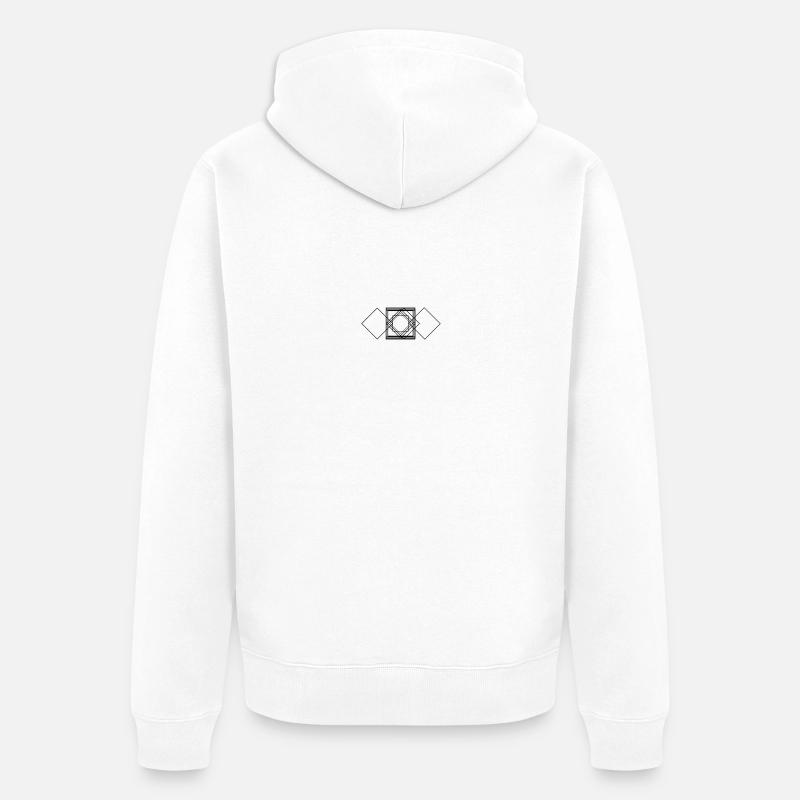 Rectangle expérimental - Veste à capuche bio Premium Unisexe - blanc