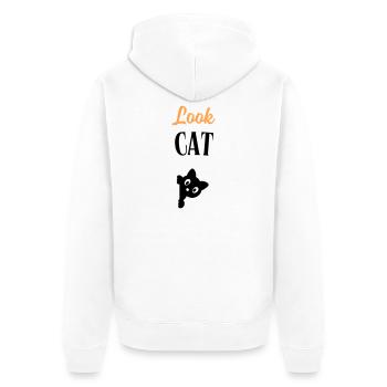 Look Cat - Veste à capuche bio Premium Unisexe - blanc - Dos - Thijin (182cm)