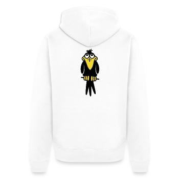Monsieur Crow - Veste à capuche bio Premium Unisexe - blanc - Dos - Thijin (182cm)