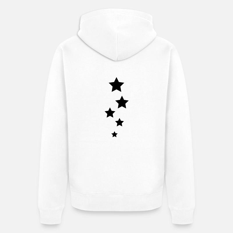 sterne - Unisex Premium Bio Zip Hoodie - Weiß
