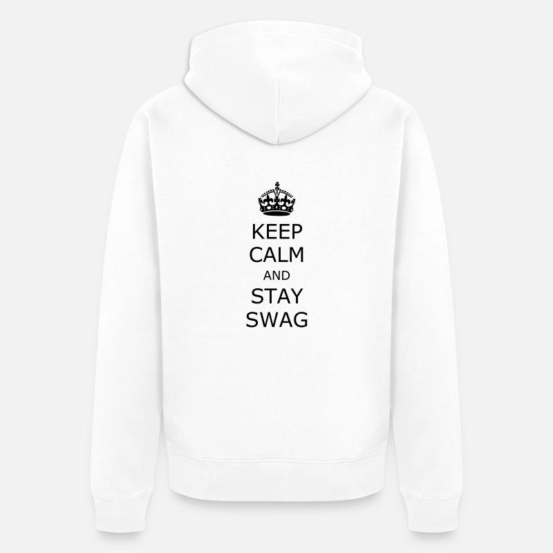 Keep Calm - Veste à capuche bio Premium Unisexe - blanc