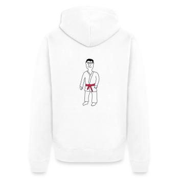 Judo - Veste à capuche bio Premium Unisexe - blanc - Dos - Thijin (182cm)