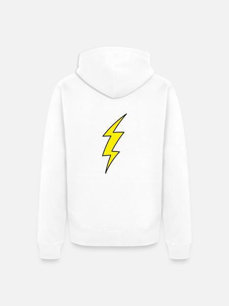 Blitz - Unisex Premium Bio Zip Hoodie - Weiß