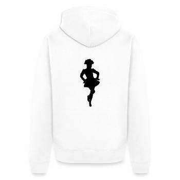 Funkenmarie - Unisex Premium Bio Zip Hoodie - Weiß - Hinten - Thijin (182cm)