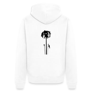 Pissenlit Pissenlit Idée cadeau - Veste à capuche bio Premium Unisexe - blanc - Dos - Thijin (182cm)