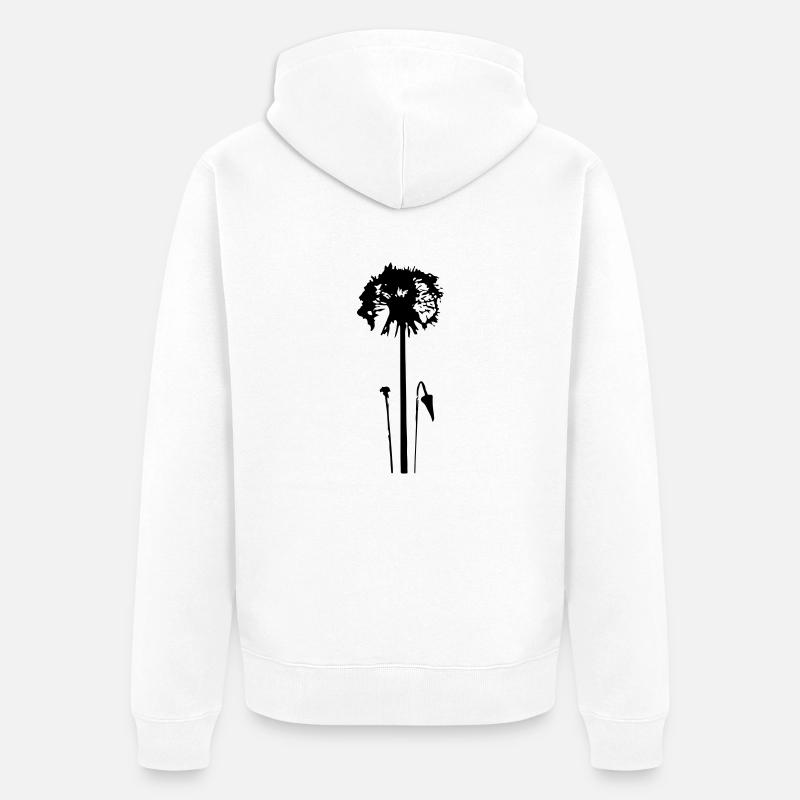 Pissenlit Pissenlit Idée cadeau - Veste à capuche bio Premium Unisexe - blanc