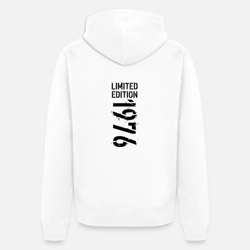 LIMITED EDITION 1976 NOIR - Veste à capuche bio Premium Unisexe - blanc