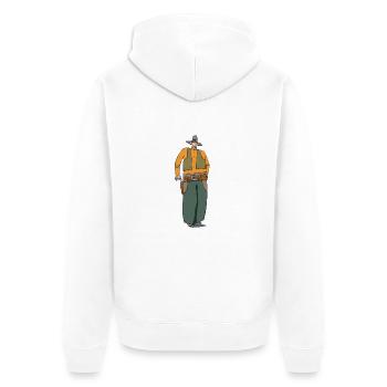 Cowboy - Veste à capuche bio Premium Unisexe - blanc - Dos - Thijin (182cm)