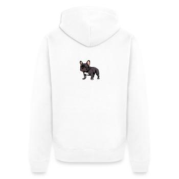Amoureux du chien cadeau du bouledogue français - Veste à capuche bio Premium Unisexe - blanc - Dos - Thijin (182cm)