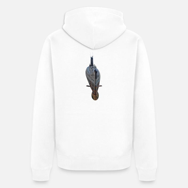 Sous-marin - Veste à capuche bio Premium Unisexe - blanc