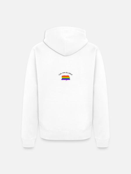Lieb wen du willst - Unisex Premium Bio Zip Hoodie - Weiß