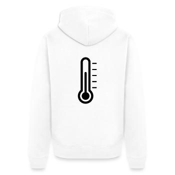 Thermometer - Unisex Premium Bio Zip Hoodie - Weiß - Hinten - Thijin (182cm)