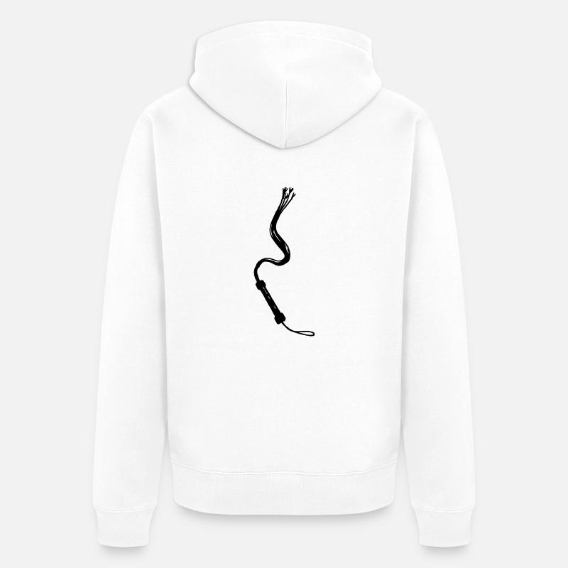 Peitsche - Unisex Premium Bio Zip Hoodie - Weiß