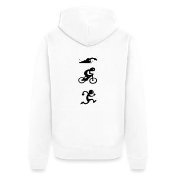 triathlon - Veste à capuche bio Premium Unisexe - blanc - Dos - Thijin (182cm)