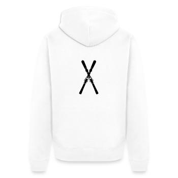 Ski ski ski motif pour skieurs - Veste à capuche bio Premium Unisexe - blanc - Dos - Thijin (182cm)