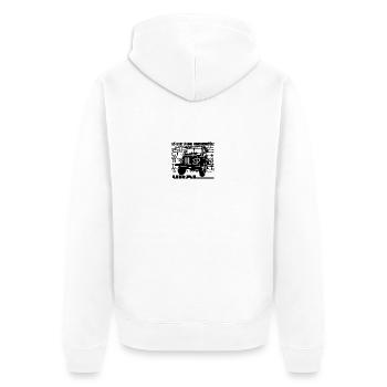 LKW Ural 374 D - Unisex Premium Bio Zip Hoodie - Weiß - Hinten - Thijin (182cm)