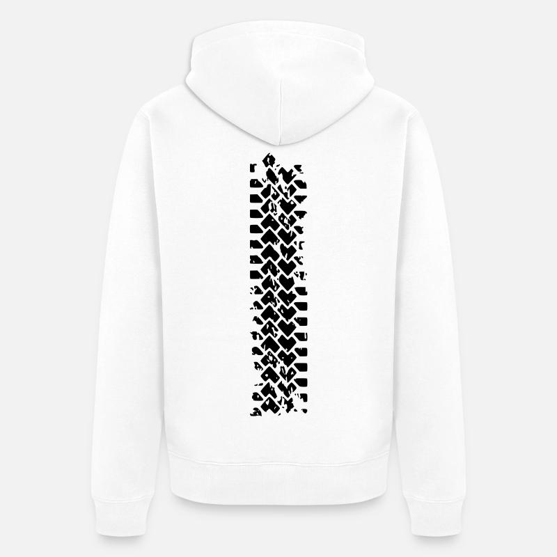 Brennen, um ein Wild sein - Unisex Premium Bio Zip Hoodie - Weiß
