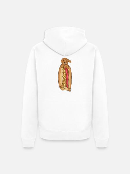 Wursthund - Unisex Premium Bio Zip Hoodie - Weiß