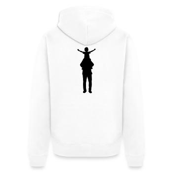 Silhouette familiale Les parents Enfants aiment ensemble - Veste à capuche bio Premium Unisexe - blanc - Dos - Thijin (182cm)