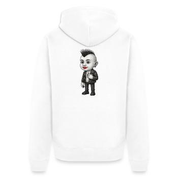 Punk Child - Veste à capuche bio Premium Unisexe - blanc - Dos - Thijin (182cm)