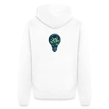 Fleur et bulbe - Veste à capuche bio Premium Unisexe - blanc - Dos - Thijin (182cm)