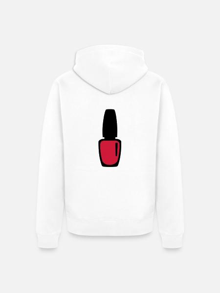 Nagellack - Unisex Premium Bio Zip Hoodie - Weiß