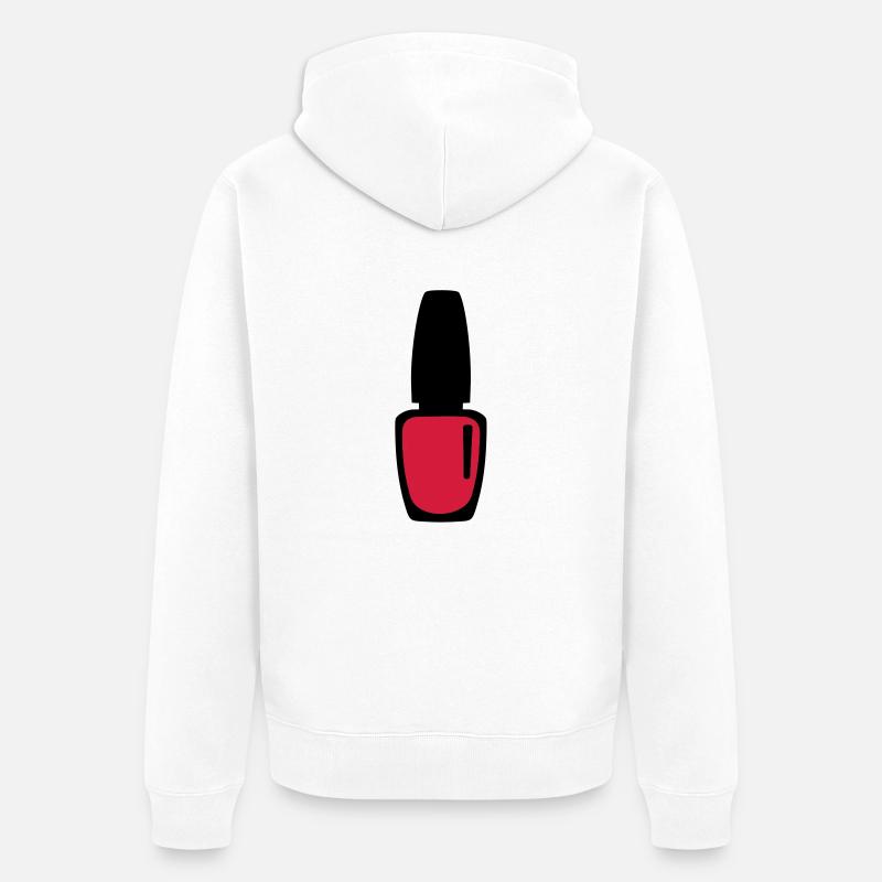 Nagellack - Unisex Premium Bio Zip Hoodie - Weiß