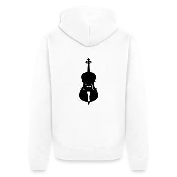cello - Unisex Premium Organic Zip Hoodie - white - Back - Thijin (182cm)