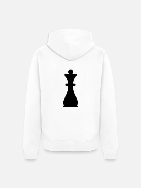 queen queen chess piece - Unisex Premium Organic Zip Hoodie - white