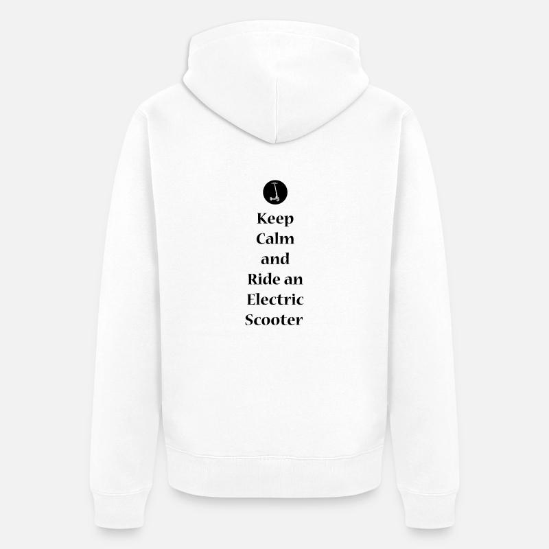 E-Scooter E-Roller Scooter - Veste à capuche bio Premium Unisexe - blanc