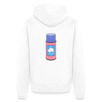 SKYSPRAY (en anglais seulement) - Veste à capuche bio Premium Unisexe - blanc - Dos - Thijin (182cm)