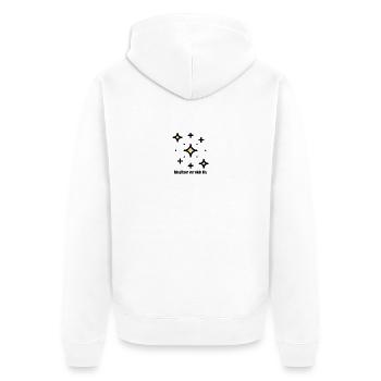 Glitzer - Unisex Premium Bio Zip Hoodie - Weiß - Hinten - Thijin (182cm)