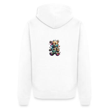 Ours robot - Veste à capuche bio Premium Unisexe - blanc - Dos - Thijin (182cm)