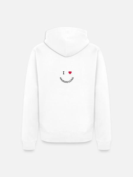 Friseur - Unisex Premium Bio Zip Hoodie - Weiß