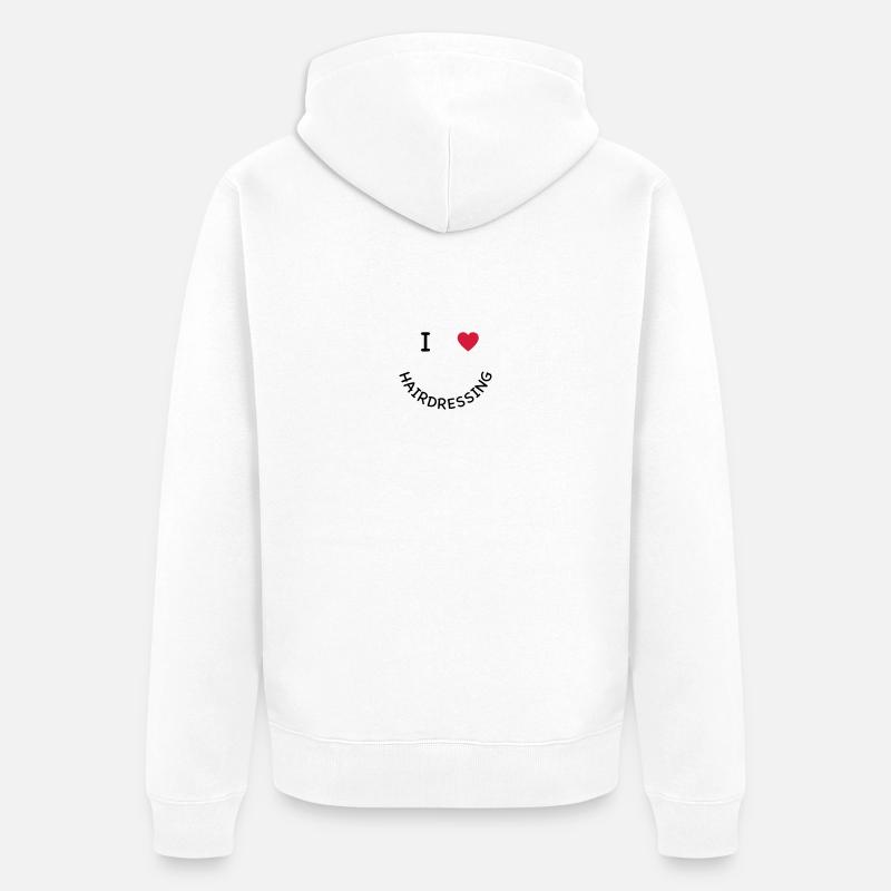 coiffeur - Veste à capuche bio Premium Unisexe - blanc