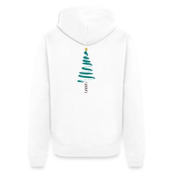 CHRISTMAS. MERRY CHRISTMAS. MERRY CHRISTMAS. NEW YEAR’S DAY - Unisex Premium Organic Zip Hoodie - white - Back - Thijin (182cm)