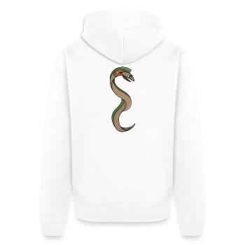 A Snake with sharp teeth - Unisex Premium Organic Zip Hoodie - white - Back - Thijin (182cm)