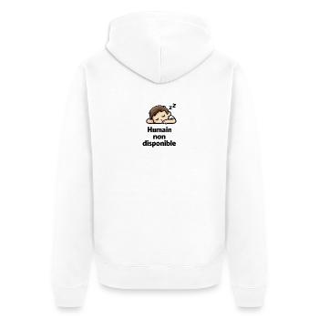 Humain non disponible Dodo Paisible - Veste à capuche bio Premium Unisexe - blanc - Dos - Thijin (182cm)