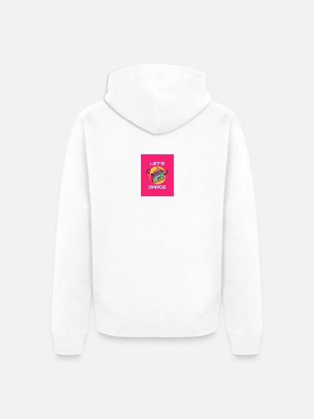 Let's Dance Retro Boombox - Unisex Premium Organic Zip Hoodie - white