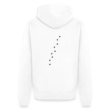 Bambi im Schnee - Unisex Premium Bio Zip Hoodie - Weiß - Hinten - Thijin (182cm)