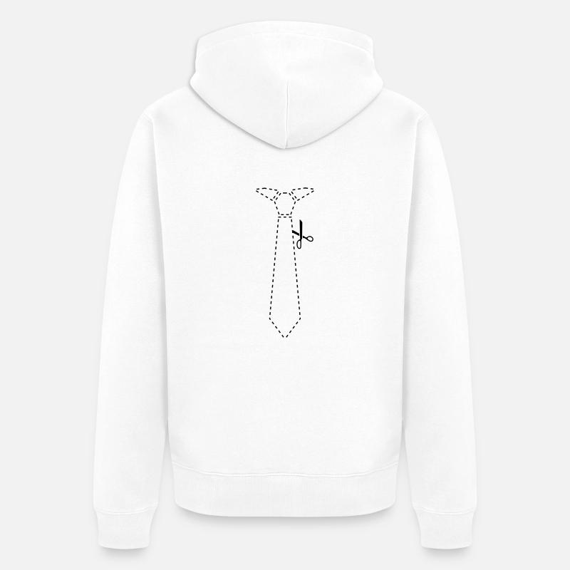 cut_out_tie - Veste à capuche bio Premium Unisexe - blanc