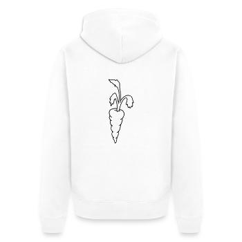 Carrot carrot - Unisex Premium Organic Zip Hoodie - white - Back - Thijin (182cm)