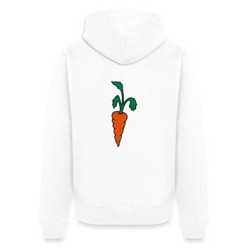 Carotte carotte - Veste à capuche bio Premium Unisexe - blanc - Dos - Thijin (182cm)
