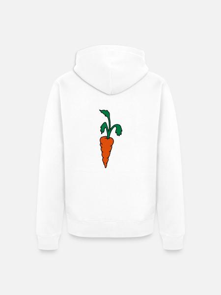 Karotte Möhre - Unisex Premium Bio Zip Hoodie - Weiß